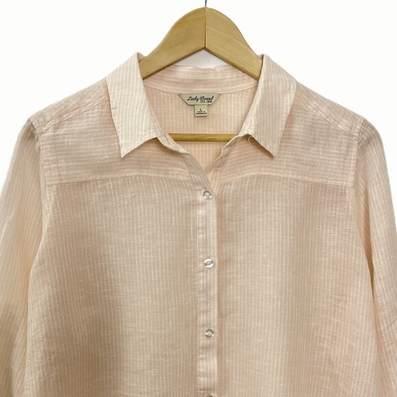 *Lucky Brand Linen Popover Top - Picture 2 of 11